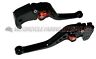 0734463286687 Cnc Adjustable Shorty Brake Clutch Lever Black For