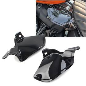 22shopde 550724368684 Reflective Smoke Saddle Shield Air Heat Deflector Fit For Harley Softail 2018-23