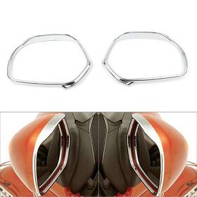 Abcfiveus 331234291798 Fit Honda Goldwing Gl1800 2001-2011 2x Mirrors Decoration Trim Chrome Motorcycle