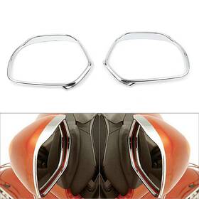 Abcfiveus 550743497372 Fit Honda Goldwing Gl1800 2001-2011 2x Mirrors Decoration Trim Chrome Motorcycle