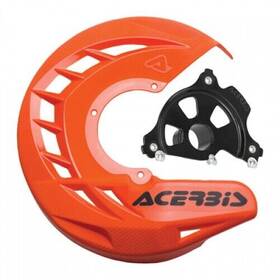 1654800115 Acerbis X-brake Front Disc Cover With Mounting Kit Orange Black Mount