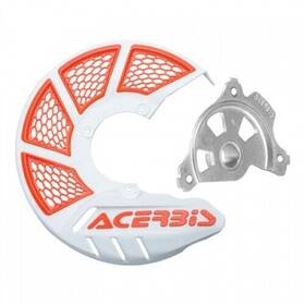 1655270142 Acerbis X-brake Vented Front Disc Cover With Mounting Kit White/16 Ktm Orange