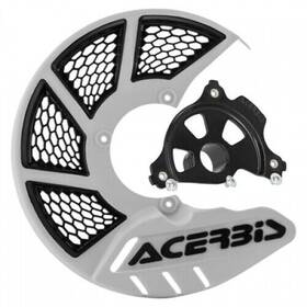 1655270237 Acerbis X-brake Vented Front Disc Cover With Mounting Kit White/black Black