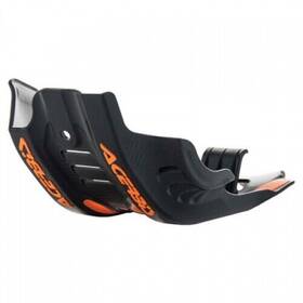 2449420001 Acerbis Plastic Offroad Skid Plate With Linkage Guard Black/orange