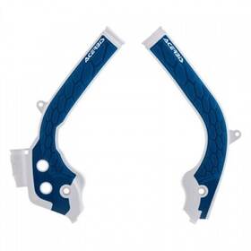 2449531029 Acerbis X-grip Frame Guards White/blue For Husqvarna Ktm