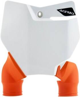 2527420002 Acerbis Raptor Front Number Plate - White Orange 0520-2957
