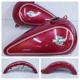 15289 Aftermarket Fx Shovelhead Custom Painted Tins Set Burgundy