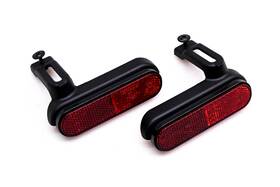 A053964 Aftermarket 02 4012 Oval 1 Inch X3.75 Red Reflectors With Brackets