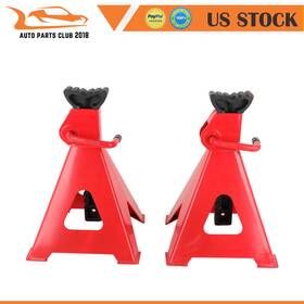 Autopartsclub2018 Apc175464 Pair Steel Red 12 Ton Floor Jack Stands 24 000 Lb Heavy Duty Repair Tools