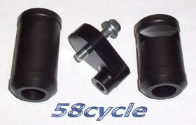111-1013 Bbrp 08-09 Gsxr 600 750 Delrin Black Frame Sliders Savers Crash Protectors 2008 2009