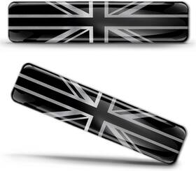 F-127 Biomarlabs 2 X 3d Domed Silicone Silver Stickers Decals Uk Shown On Photo Multicolored