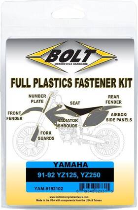 Yam-9192102 Bolt Full Plastics Fastener Kit Fits Yamaha Yz250 2-stroke/yz125 1991-1992