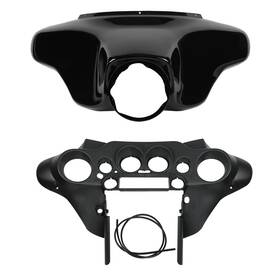 Omn3oe5knkn Brisunshine Motorcycle Black Inner Outer Upper Batwing Fairing Cowl Harley Touring Street