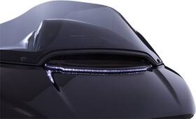 40021 Ciro Black Fairing Vent Trim With Led For Harley Road Glide 15-20