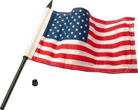 70612 Ciro Flag Pole - Fits 12 Inch With 6 X9 American Satin Black