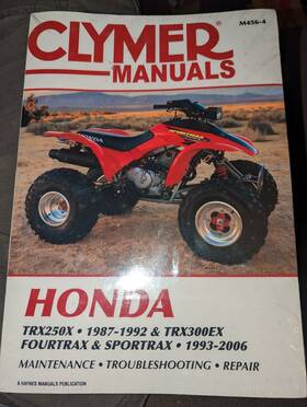 Cm456-4 Clymer Repair Manual For Honda Trx250x