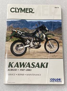 0-89287-852-5 Clymer M474 9780892878529 87-03 Kawasaki Klr650 Service Manual