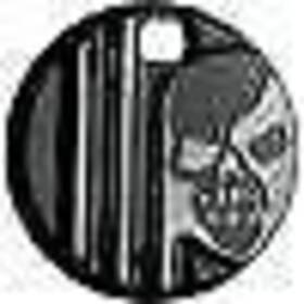 C1129-b Covingtons Black Skull Gas Fuel Door Cover For Harley Davidson 08-17