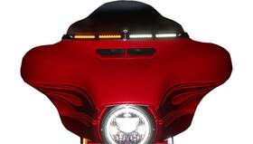 Cd-wt2-05-b Custom Dynamics Windshield Trim With Led Turn Signals - Gloss Black