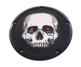 Gwq1m8jn9a Custom Engraving Ce Black Billet Skull Derby Cover For Harley Low Rider 107 19-20