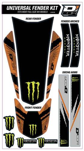 15-30-101 Dcor Universal Fender Trim Decals - Me Orange