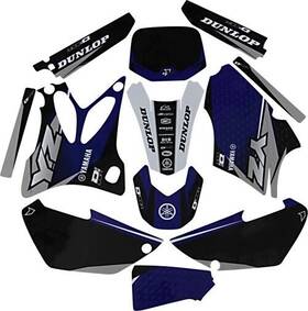 20-50-101 Dcor Cor 9 Fits Yam Complete Graphics Kit - Black White Blue