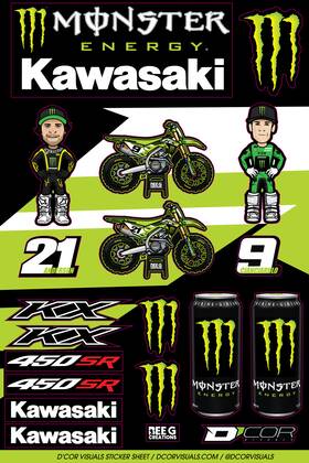 40-20-118 Dcor Decal Sheets For Kawasaki