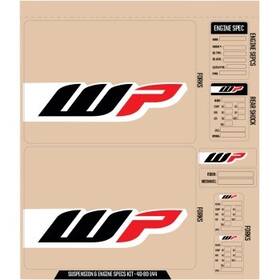 40-80-144 Dcor Suspension Wp Decal Kit - Black/red/white