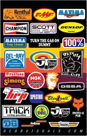 4320-2451 Dcor 40-90-122 Universal Decal Sheet Throwback Mx - 12mll.