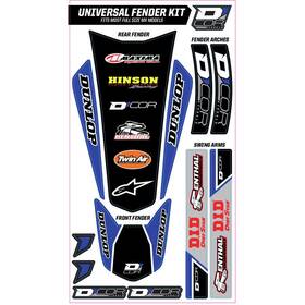 15-50-100 Dcor Visuals Dftcor Universal Fender Trim Kit - Blue Full Size Bike