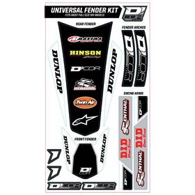 15-70-100 Dcor Visuals Dftcor Universal Fender Trim Kit - White Full Size Bike