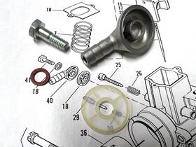 6273-38 Dellorto Carb Fuel Inlet Kit Aermacchi Guzzi Laverda Ducati Vhb Phbe