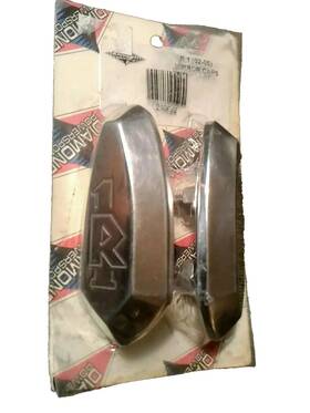 0641-0021 Diamond Powersports R1 Polished Billet Mirror Caps With Logo