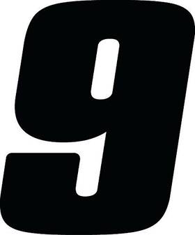 Dd43b-9 Dirt Digits Black High-gloss Precision Die Cut Vinyl Number 9 Pack Of 3