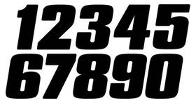 Dd73b-3 Dirt Digits Stick-on 7 Inch Black Number - 3
