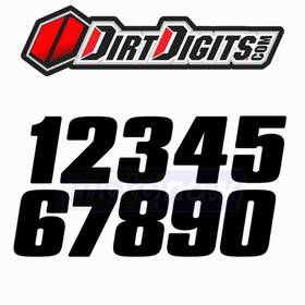 Dd73w-6 Dirt Digits Competition Stick-on Numbers For Graphics Number Plate Ep