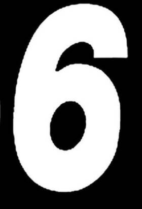 Sx53w-6 Dirt Digits Super X Numbers 5 Inch White 6 3-pack