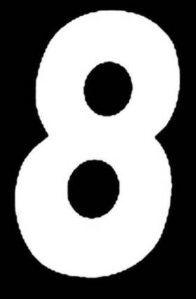 Sx53w-8 Dirt Digits Super X Numbers 5 Inch White 8 3-pack