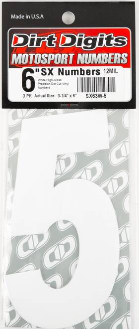 4200-572 Dirt Digits Sx63w-5 5 6 White Super X 3/pk 09-6505