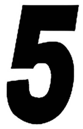 Sx73b-5 Dirt Digits Super X Numbers 7 Inch Black 5 3-pack