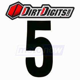 Xt63w-5 Dirt Digits Extreme Digit Competition Stick-on Numbers For Graphics Hh