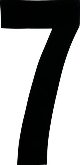 Xt63w-7 Dirt Digits Extreme Stick-on 6 Inch White Number - 7