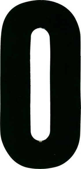 Xt73b-0 Dirt Digits Extreme Stick-on 7 Inch Black Number -