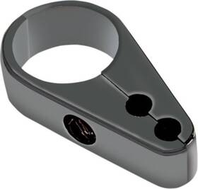 0658-0076 Drag Specialties Black Dual Cable Clamp For 1-1/4 Inch Handlebars