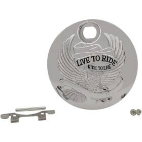 0703-0803 Drag Specialties Live To Ride Fuel Console Door - Chrome Motorcycle