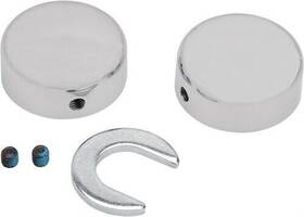 1303-0025 Drag Specialties Chrome Swingarm Pivot Bolt Covers For 84-99 Softail