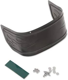 1405-0224 Drag Specialties Front Fender Skirt - Flamed Black Motorcycle Street