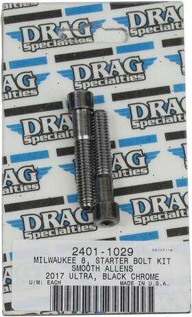3325030 Drag Specialties 201264 Starter Bolt Kit Smooth Black Chrome