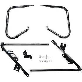 3501-1425 Drag Specialties Black Saddlebag Guards/support Kit 09-13 Flhx/fltr