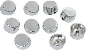352047 Drag Specialties Bolt Covers - Hex Side Cut 5/16 Inch Chrome 10 Pack
